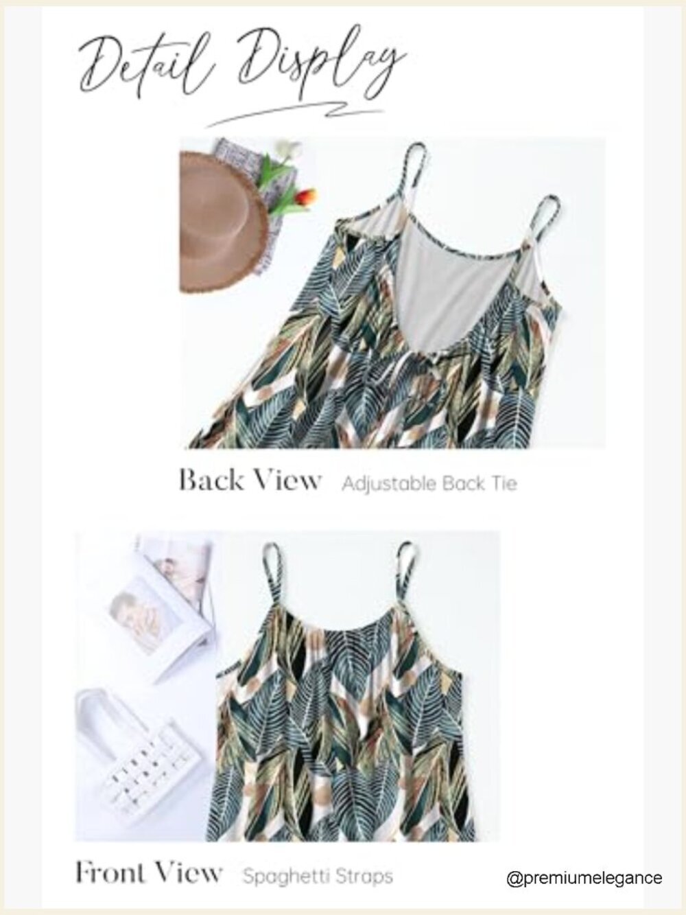 Backless Maxi Sundress Spaghetti Strap Beach Coverup Boho Summer Dress - Picture 5 of 7